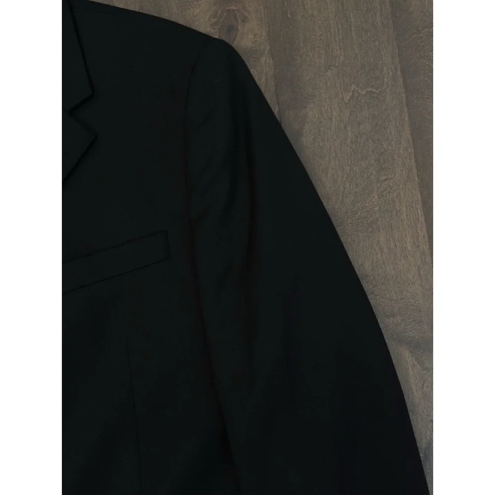 Jones New York‎ Sports Coat Suit Mens Size 41R Black 3 Button Wool Blend Blazer